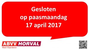 gesloten paasmaandag